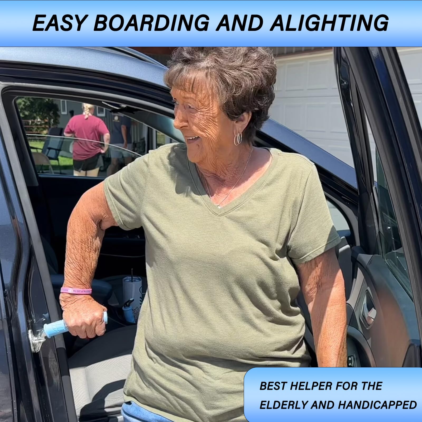2 Pack Car Door Handle For Elderly Car Handle Assist Portable Vehicle Support Handle For Easy Sit To Stand Assistance Car Door L